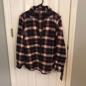 Chaps flannel western shirt, Small, zip front